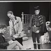 Roddy McDowall [standing left foreground], Bert Remsen [standing right foreground] and unidentified others in the stage production Diary of a Scoundrel