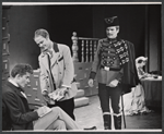 Roddy McDowall, unidentified and Bert Remsen in the stage production Diary of a Scoundrel
