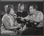 Martha Scott, Phyllis Love and unidentified in rehearsal for the stage production A Distant Bell