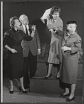 Frieda Altman, Martha Scott, Nydia Westman and unidentified in rehearsal for the stage production A Distant Bell