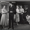 Phyllis Love, Andrew Prine, Evans Evans, Patrica Roe and unidentified others in the stage production A Distant Bell
