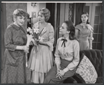 Mabel Cochran, Martha Scott, Phyllis Love and unidentified in the stage production A Distant Bell