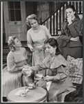 Evans Evans, Martha Scott, Phyllis Love and unidentified in the stage production A Distant Bell