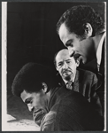 Roger Robinson, David Opatoshu and Jose Perez in the stage production Does a Tiger Wear a Necktie?