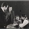 Unidentified actors, Hal Holbrook, and Michael Brandon in the stage production Does a Tiger Wear a Necktie?