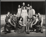 Alberta Bradford [right], Hope Clarke, Micki Grant, Bobby Hill, Alex Bradford [center] and unidentified others in the stage production Don't Bother Me I Can't Cope