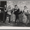 Rhetta Hughes [center] and unidentified others in the stage production Don't Bother Me I Can't Cope