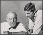Burl Ives and Keir Dullea in rehearsal for the stage production Dr. Cook's Garden
