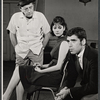 Eddie Foy Jr., Lesley Ann Warren and Elliott Gould in rehearsal for the stage production Drat the Cat!