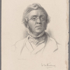Wm. Thackeray [signature]. From a drawing by Samuel Laurence. 
