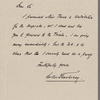 Poem Lucy's birthday by W.M. Thackeray and letter signed faithfully yours W.M. Thackeray