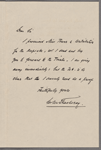 Poem Lucy's birthday by W.M. Thackeray and letter signed faithfully yours W.M. Thackeray