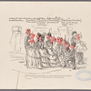 Thackeray's procession of the English royal family. Made out of a shilling's worth of penny stamps. 