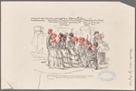 Thackeray's procession of the English royal family. Made out of a shilling's worth of penny stamps. 