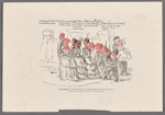 Thackeray's procession of the English royal family. Made out of a shiling's worth pf penny stamps.  