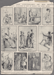 "Vanity fair."--Miss Pinkerton, by Harry Furniss and by Thackeray.  Rawdon and Becky, by Thackeray.  Becky Sharp, by Harry Furnis.  "Pendennis"--Miss Fotheringay, by Harry Furniss.  Captain Costigan and his daughter, by Thackeray. Captian Costigan, by Harry Furniss. "Esmund"--Beatrix, by Harry Furniss.  Beatrix and Esmund, by George du Maurier.  Beatrix, by George du Maurier.  Beatrix and Esmond, by Harry Furniss.
