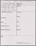 Stage manager's log