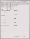 Stage manager's log