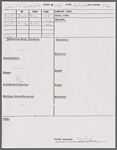 Stage manager's log