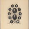 The Grolier Club MCMI. [Center, from top, then clockwise from upper right:] Ben Johnson. Alfred Tennyson. William Whitehead. Thomas Warton. Henry James Pye. Robert Southey. William Wordsworth. Colley Gibber. Nicholas Rowe. Thomas Shadwell. John Dryden. William Davenant.