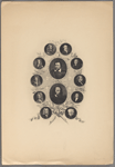 The Grolier Club MCMI. [Center, from top, then clockwise from upper right:] Ben Johnson. Alfred Tennyson. William Whitehead. Thomas Warton. Henry James Pye. Robert Southey. William Wordsworth. Colley Gibber. Nicholas Rowe. Thomas Shadwell. John Dryden. William Davenant.