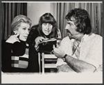 Joan Rivers, Renee Lippin, and Gabriel Dell in rehearsal for the stage production Fun City