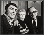 Co-writers Lester Colodny, Joan Rivers, and Edgar Rosenberg during rehearsals for the stage production Fun City