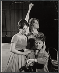 Hilda Brawner, Jane Fonda, and Hope Cameron in rehearsal for the stage production No Concern of Mine