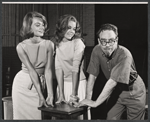 Dyan Cannon, Jane Fonda and Albert Hague in rehearsal for the stage production The Fun Couple