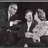 Edward Andrews, Walter Slezak and Jayne Meadows in rehearsal for the stage production The Gazebo