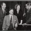 Walter Slezak, Jayne Meadows and unidentified others in rehearsal for the stage production The Gazebo