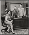 Dolores Sutton, Ann Harding and William Bendix in the stage production General Seeger