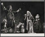 Douglas Campbell [second from left], Fredric March [far right] and unidentified others in the stage production Gideon