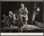 Douglas Campbell [standing center], Fredric March [far right] and unidentified others in the stage production Gideon