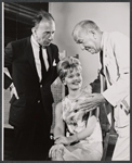 Jose Ferrer, Florence Henderson, and Noel Coward in rehearsal for the stage production The Girl Who Came to Supper