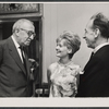 Harry Kurnitz, Florence Henderson, and Jose Ferrer in rehearsal for the stage production The Girl Who Came to Supper