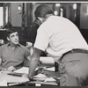 Joe Layton and unidentified man in rehearsal for the stage production The Girl Who Came to Supper
