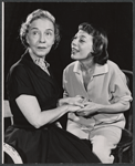 Dorothy Gish and Imogene Coca in rehearsal for the stage production The Girls in 509