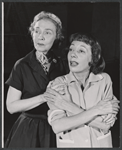 Dorothy Gish and Imogene Coca in rehearsal for the stage production The Girls in 509