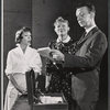 Imogene Coca, Peggy Wood, and James Millhollin in rehearsal for the stage production The Girls in 509