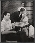 Arthur Storch, Pat Hingle, Lenka Peterson, and George Peppard in the stage production Girls of Summer