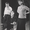 Director Burgess Meredith, Fay Compton, and Lois Nettleton in rehearsal for the stage production God and Kate Murphy