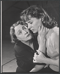 Fay Compton and Lois Nettleton in rehearsal for the stage production God and Kate Murphy