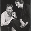 Director Burgess Meredith and Fay Compton in rehearsal for the stage production God and Kate Murphy