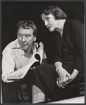 Director Burgess Meredith and Fay Compton in rehearsal for the stage production God and Kate Murphy