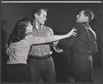 Lois Nettleton, Larry Hagman, and Mike Kellin in rehearsal for the stage production God and Kate Murphy