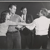 Lois Nettleton, Larry Hagman, Mike Kellin, and director Burgess Meredith in rehearsal for the stage production God and Kate Murphy