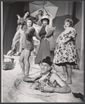From foreground to background: William Francis, Ann Hodapp, Liz Sheridan, Marcia Lewis, Johnny La Motta, and Bill Hinnant in the stage production God Bless Coney