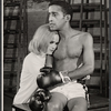 Paula Wayne and Sammy Davis, Jr. in rehearsal for the stage production Golden Boy