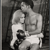 Paula Wayne and Sammy Davis, Jr. in rehearsal for the stage production Golden Boy